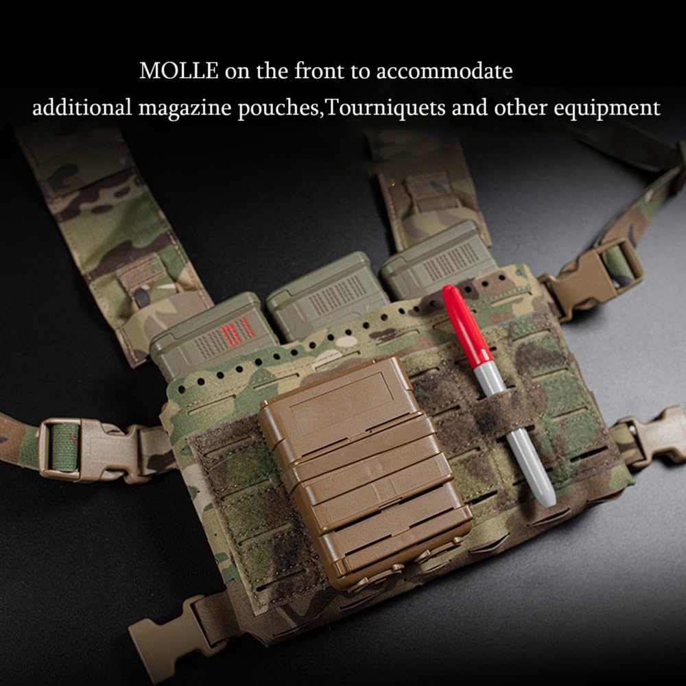 Amazon.co.jp: MOLLE 胸リグ マグ プラカード フック ループ